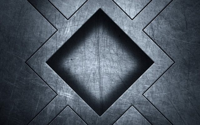 Metal diamond hole abstract illusionism free wallpaper - medium preview image