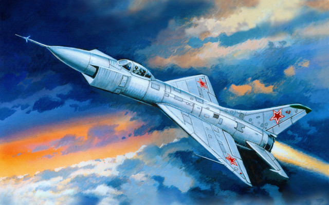 Fighter jet sky stars mountain free wallpaper - medium preview image