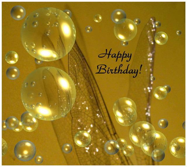 Dragon bubbles happy birthday message free wallpaper - medium preview image