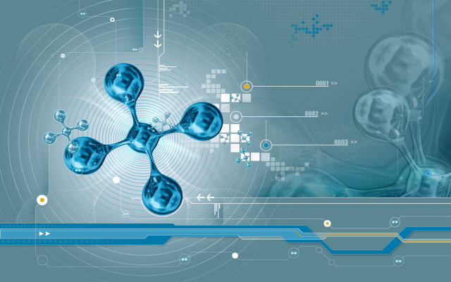 Blue white abstract biopunk generative free wallpaper - medium preview image