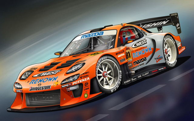 Orange white car number digital free wallpaper - medium preview image