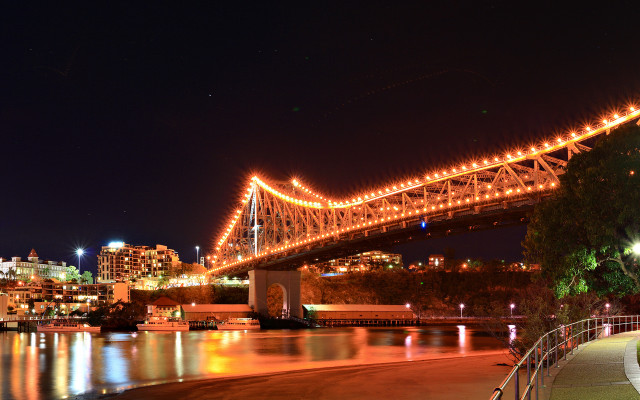 David boyd bridge night cityscape free wallpaper - medium preview image