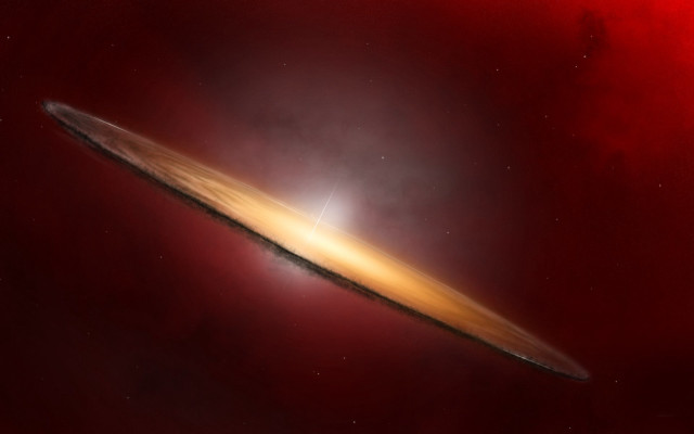 Large planet skyline galaxy milkyway free wallpaper - medium preview image