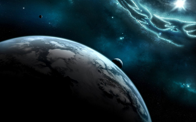 Space planet star cluster matte #4 free wallpaper - medium preview image