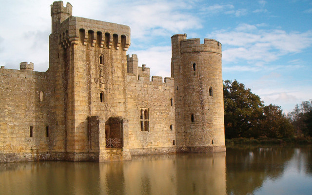 Castle water sky clouds matte free wallpaper - medium preview image