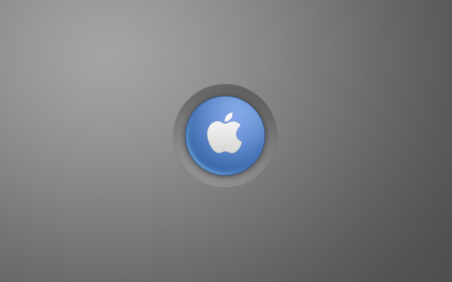 Blue apple gray background beeple free wallpaper - medium preview image