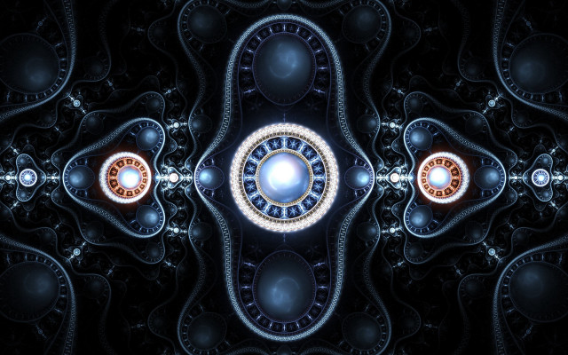 Center light circular abstract illusionism free wallpaper - medium preview image