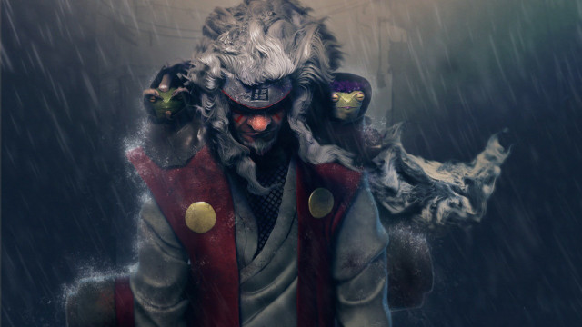 Rainy man bird fantasy digital free wallpaper - medium preview image