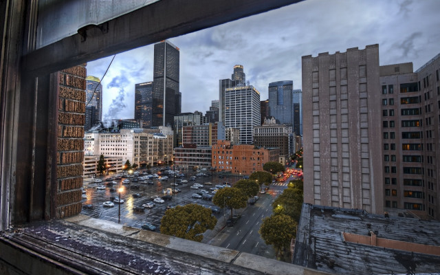 Cityscape bridge skyline river architecture free wallpaper - medium preview image