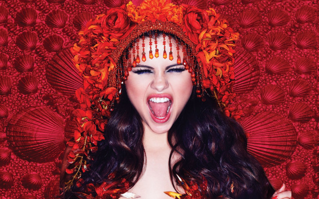 Red headdress flower umbrella autumn free wallpaper - medium preview image