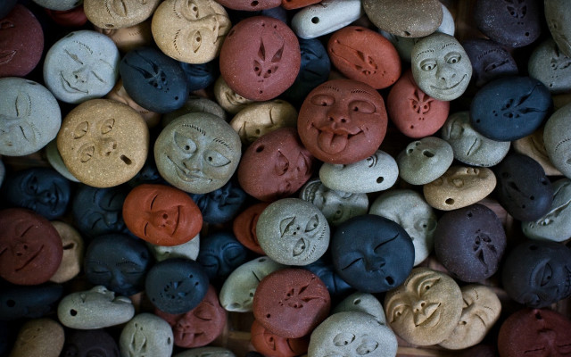 Colorful rocks faces cat eishun free wallpaper - medium preview image