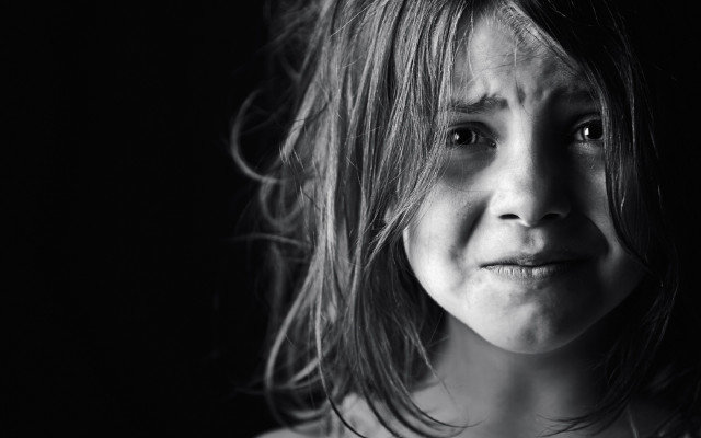Young girl sad look shoulder free wallpaper - medium preview image