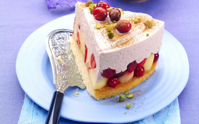 Cake fruit plate utensil rococo free wallpaper - medium preview image