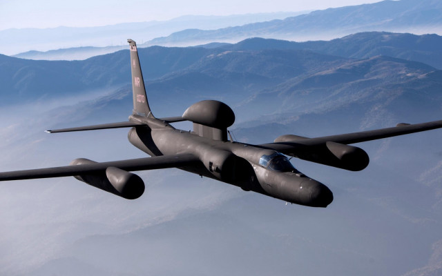 Military plane mountain range fog free wallpaper - medium preview image