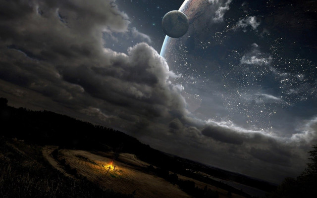Distant object star background astronaut #2 free wallpaper - medium preview image