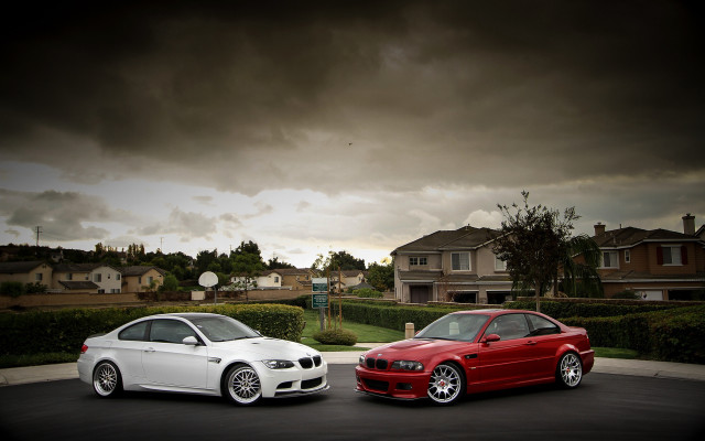 Two cars parked cloudy sky free wallpaper - medium preview image