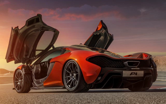 Car open sunset dramatic sky free wallpaper - medium preview image