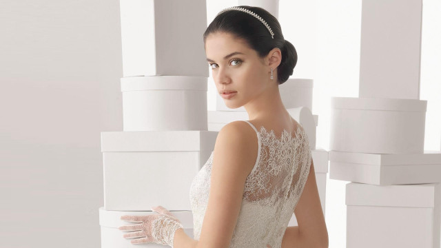 Wedding dress woman diamond necklace free wallpaper - medium preview image