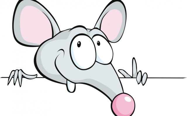 Cartoon mouse leaning wall sign free wallpaper - medium preview image