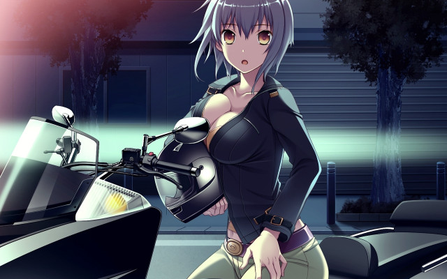 Woman motorcycle remodernism yayoi aya free wallpaper - medium preview image
