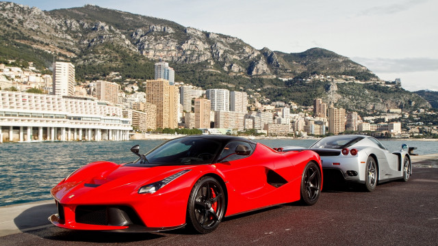 Red white sports cars city free wallpaper - medium preview image