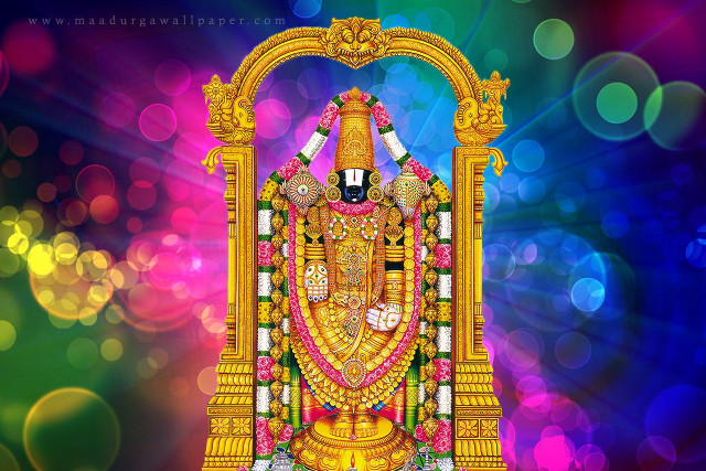 Statue god colorful background bokeh free wallpaper - medium preview image