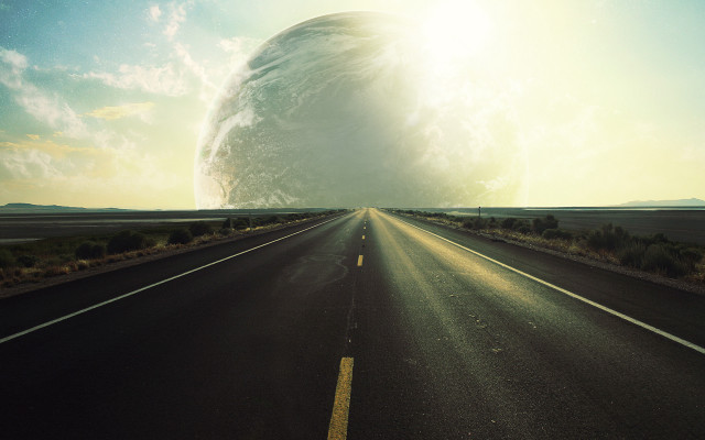 Large object road sky sun free wallpaper - medium preview image