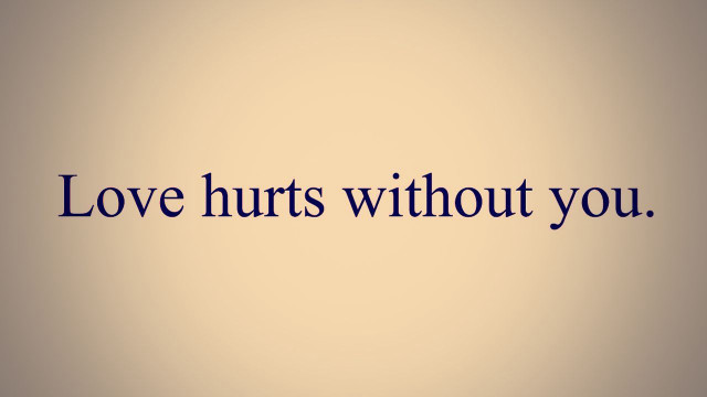 Love hurts quote blue border free wallpaper - medium preview image