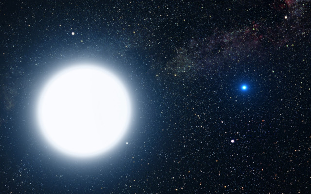 Bright white object dark sky free wallpaper for desktop - medium preview image