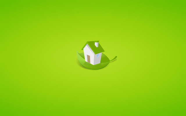 Green house leaf vector environmental free wallpaper - medium preview image