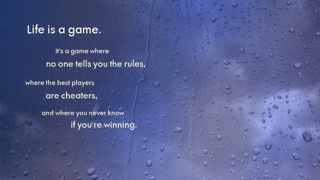 Rain covered window quote life free wallpaper - medium preview image