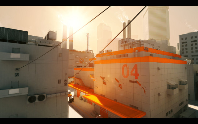 City wires sunset skyscraper ambient free wallpaper - medium preview image