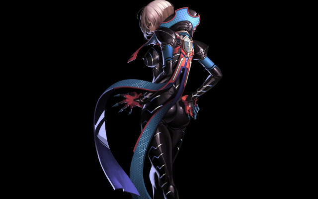 Futuristic woman sword armor bodysuit free wallpaper - medium preview image