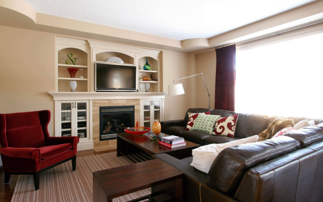 Living room couch fireplace window #2 free wallpaper - medium preview image