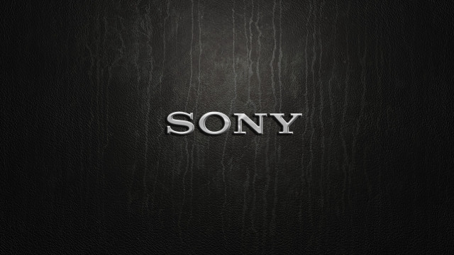 Sony leather white letters black free wallpaper - medium preview image