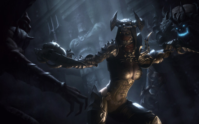 Dark fantasy man sword armor free wallpaper - medium preview image