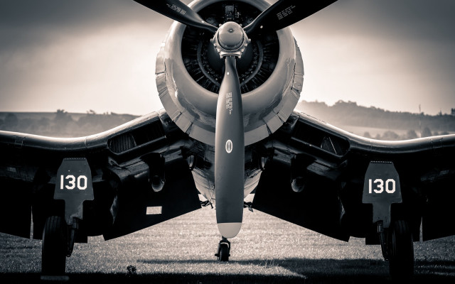 Propeller plane field forest clouds free wallpaper - medium preview image