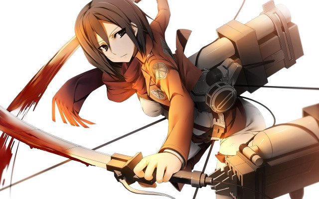 Woman bow arrow mikasa uniform free wallpaper - medium preview image