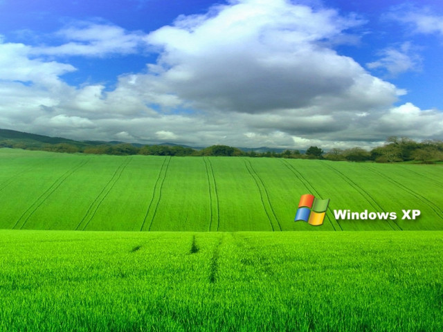 Green field blue sky clouds #92 free wallpaper - medium preview image