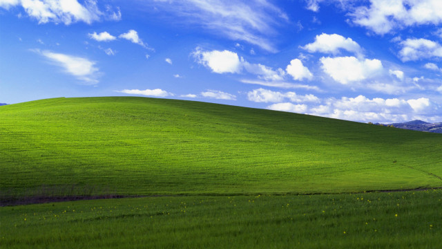 Green field blue sky clouds #93 free wallpaper - medium preview image