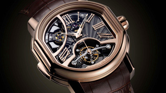 Baroque gold watch gear clock free wallpaper - medium preview image
