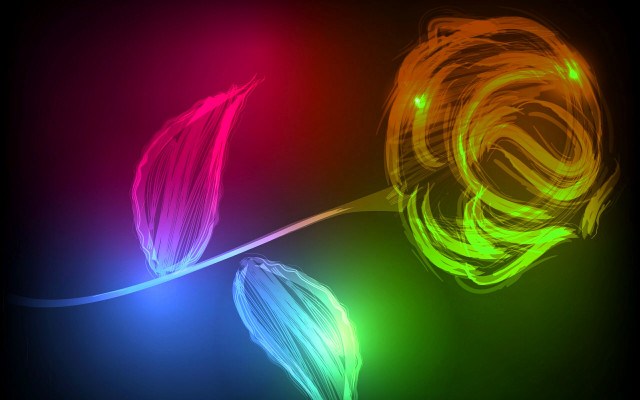 Colorful flower abstract neon energy free wallpaper - medium preview image