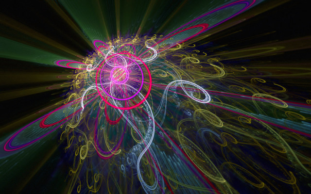 Colorful abstract flower background fractal free wallpaper - medium preview image