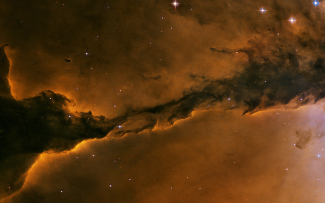 Starcluster orange glow night sky free wallpaper - medium preview image