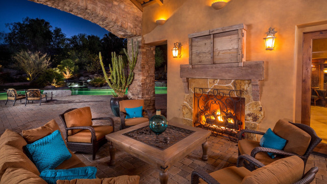 Living room fireplace patio furniture free wallpaper - medium preview image