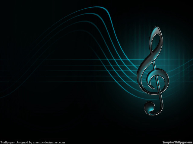 Musical note blue background lines free wallpaper - medium preview image