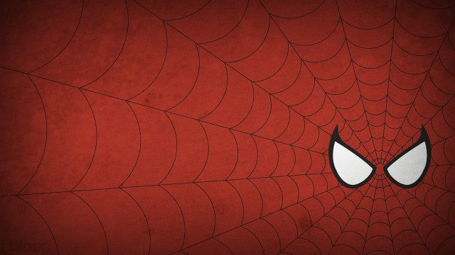 Spider eyes web red background free wallpaper - medium preview image