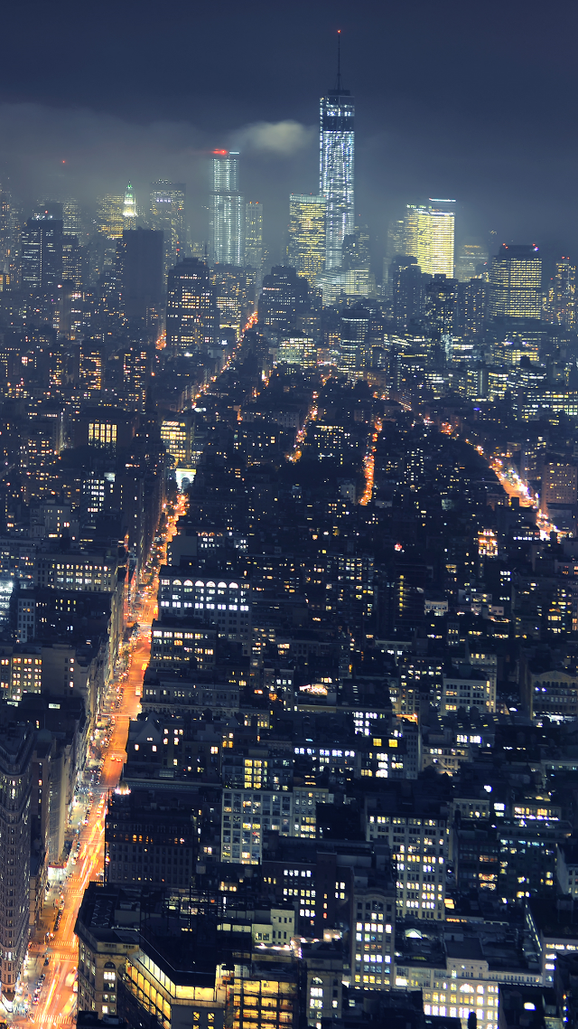 City lights night sky fireworks free wallpaper - medium preview image