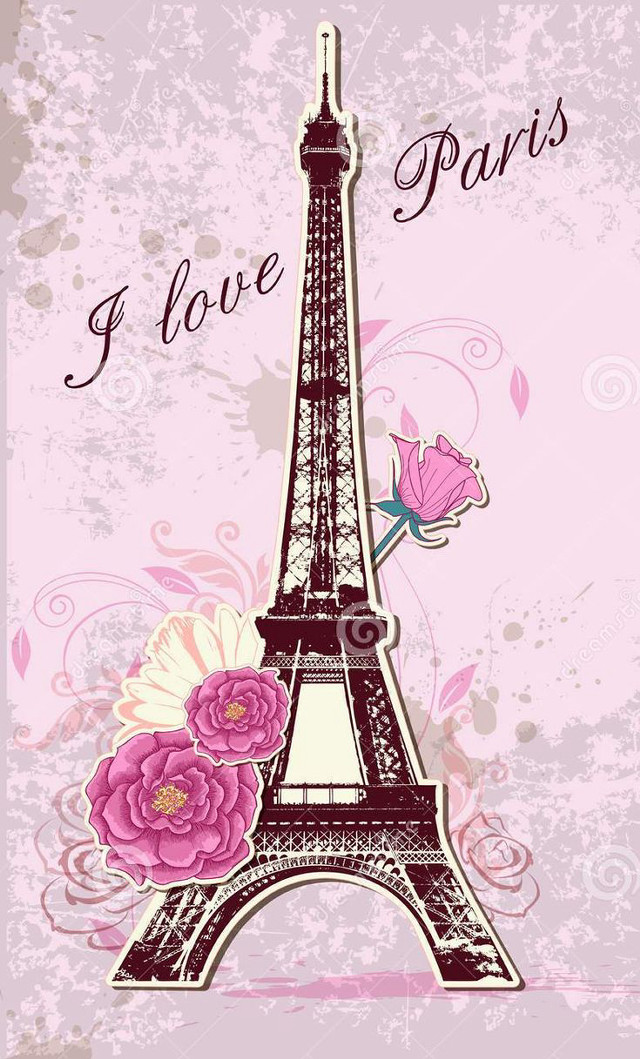 Pink eiffel flower love paris free wallpaper - medium preview image