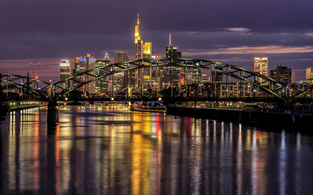 Bridge river city night lights #31 free wallpaper - medium preview image